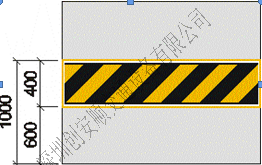 立柱、墻面警示線